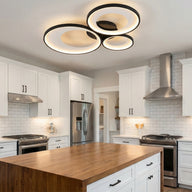 Plafonia Modern Led Avize-Plafonyer-Voxlamp-Siyah-3000 Kelvin-NowShopFun