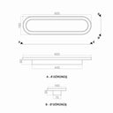 Plafonia Oval Led Plafonyer Led Avize Ahşap 60x16 Cm