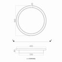 Plafonyer Led Avize Ahşap 40 Cm