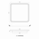 Plafonyer Led Avize Ahşap 60x60 Cm