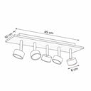 Plafonyer Spotlu Ahşap Led Avize 45x10 Cm