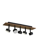 Plafonyer Spotlu Ahşap Led Avize 45x10 Cm