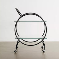 Poma Metal Servis Sehpası-Servis Arabası-Modabilya-Siyah-NowShopFun