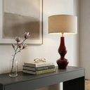 Porto Lamp Bordo Ahşap Abajur
