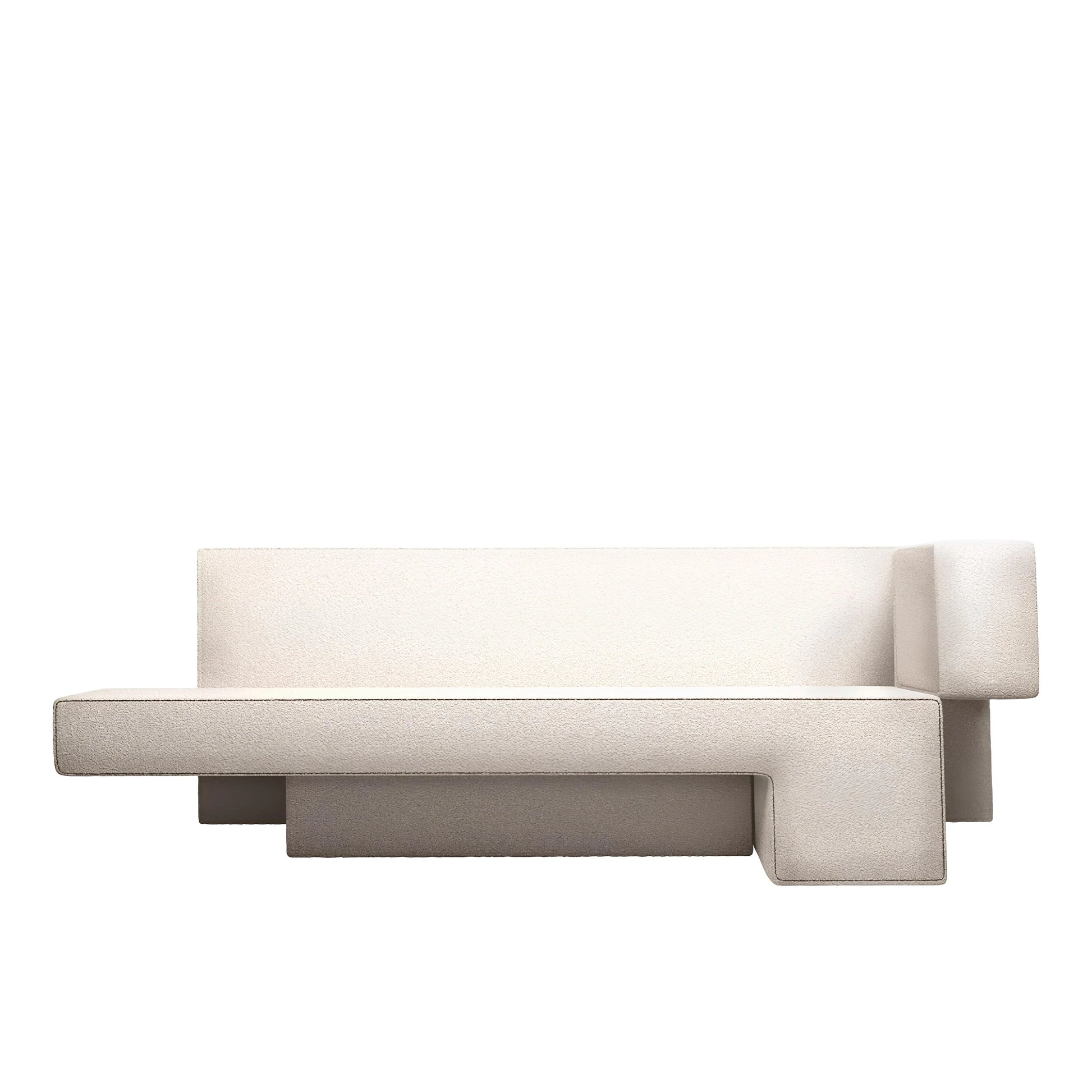 Primitive Beyaz Bouclé Kanepe