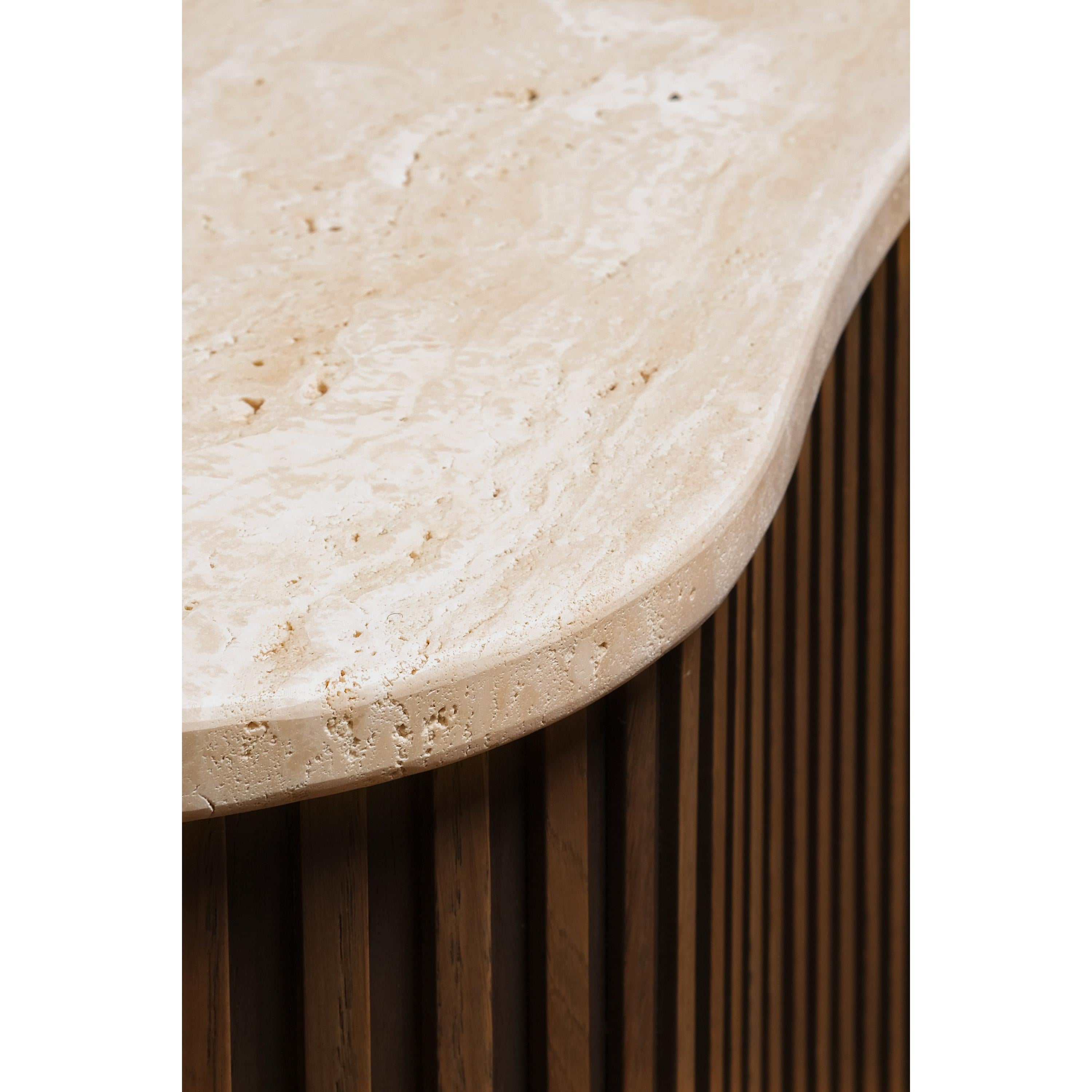 Puzzle Traverten Sehpa