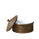 Kapaklı Yuvarlak Rattan Fırın Kabı