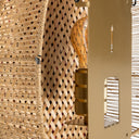 Rattan Desenli Yuvarlak Aplik
