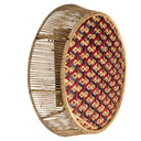 Rattan Desenli Yuvarlak Aplik