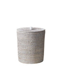 Rattan Kapaklı Çöp Kovası