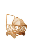 Rattan Oyuncak Çiçekli Bebek Arabası