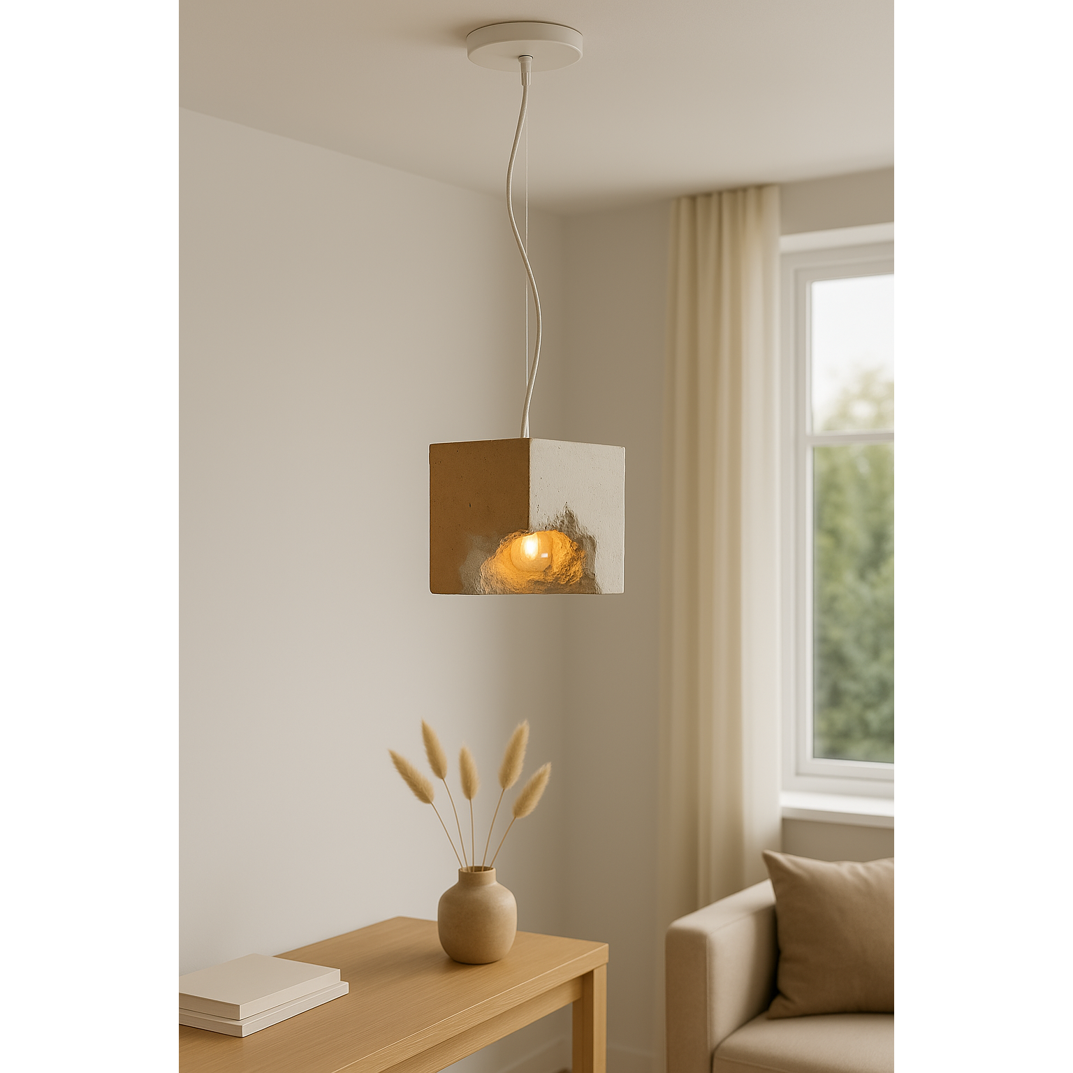 Raw Cube Beton Sarkıt Lamba