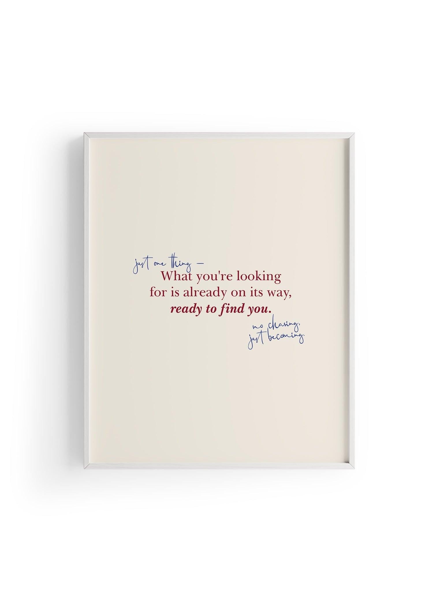 Ready To Find You | Tipografi Posteri
