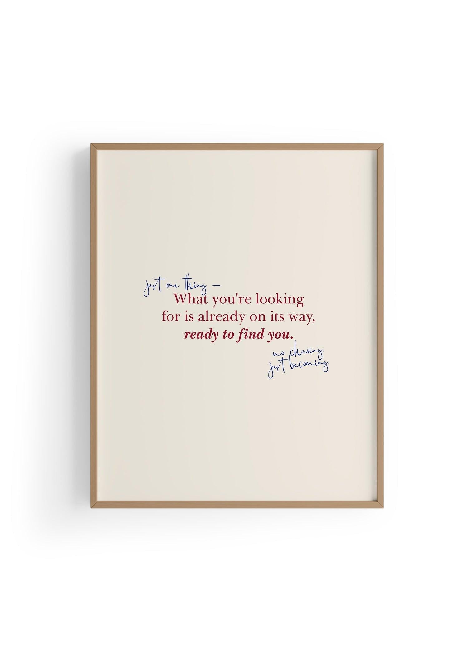 Ready To Find You | Tipografi Posteri