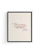 Ready To Find You | Tipografi Posteri