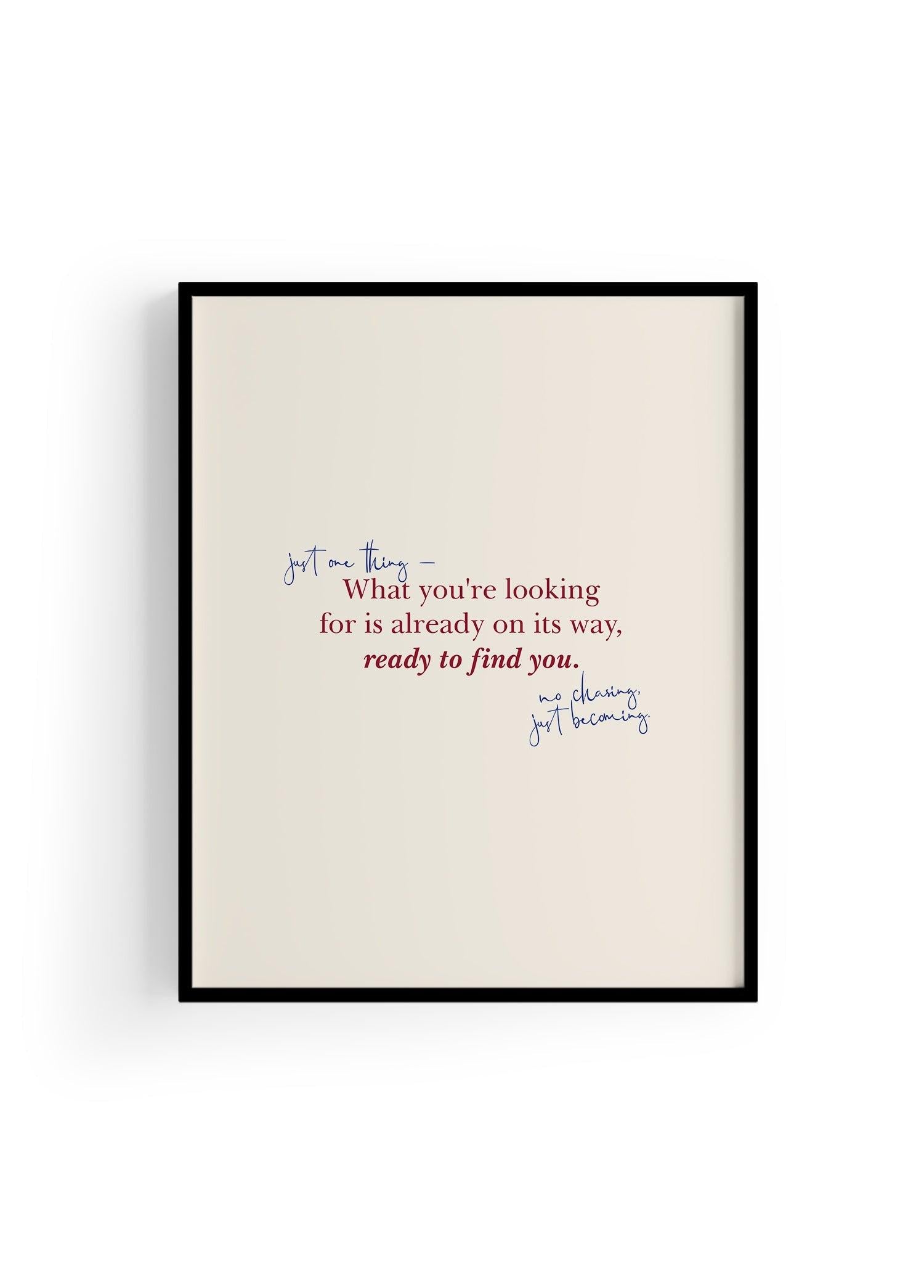 Ready To Find You | Tipografi Posteri