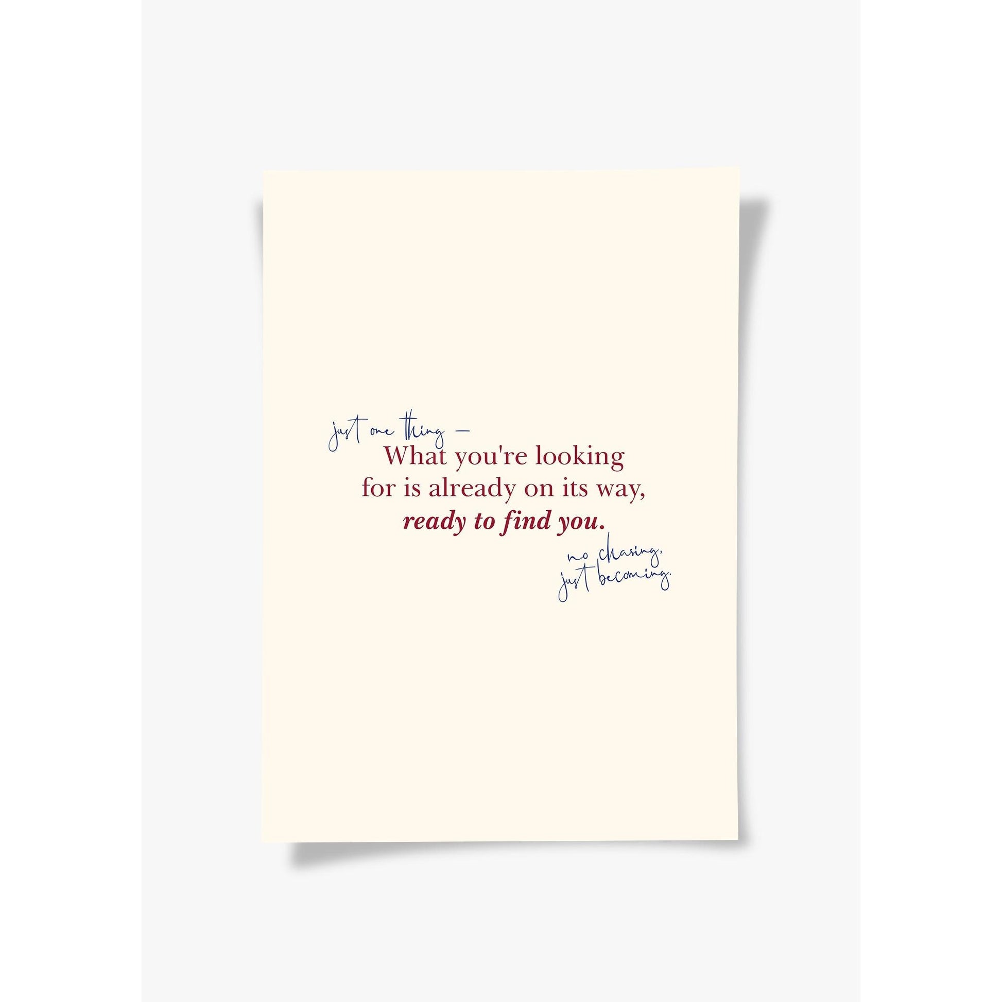 Ready To Find You | Tipografi Posteri