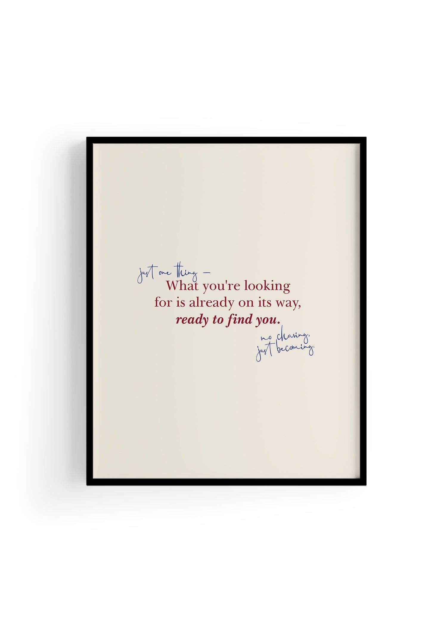 Ready To Find You | Tipografi Posteri
