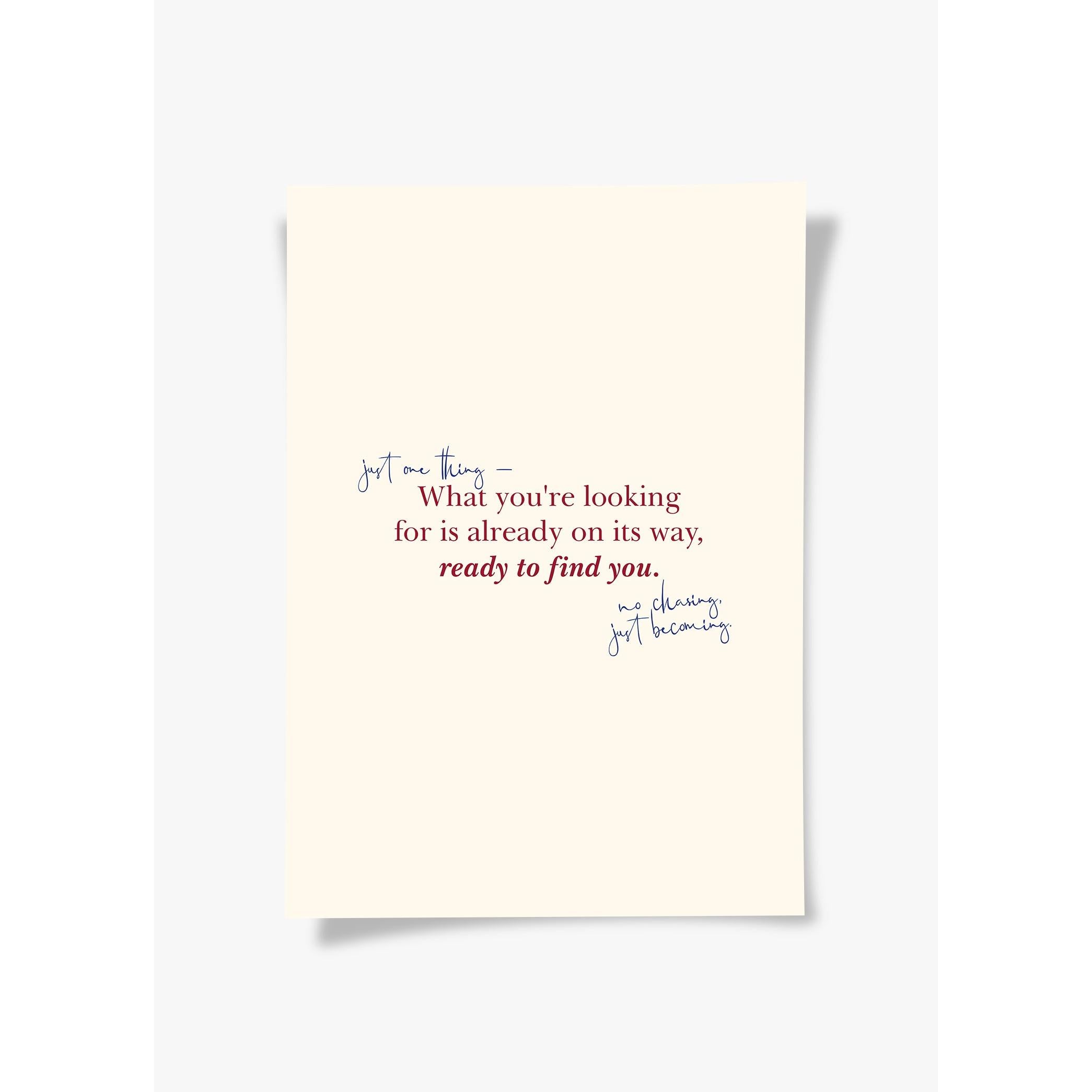 Ready To Find You | Tipografi Posteri