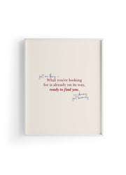 Ready To Find You | Tipografi Posteri