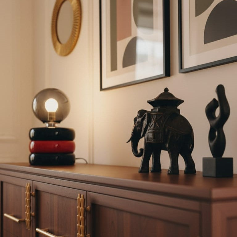 Red & Black Masa Lambası - Lumos Series