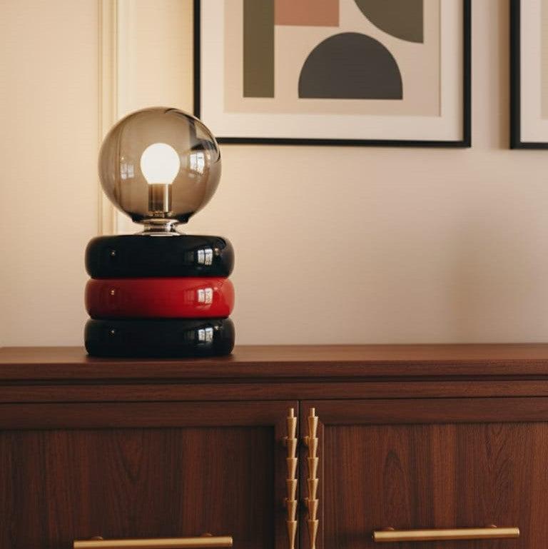 Red & Black Masa Lambası - Lumos Series