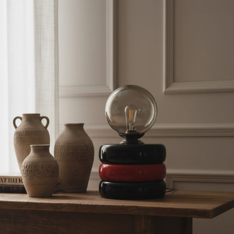 Red & Black Masa Lambası - Lumos Series