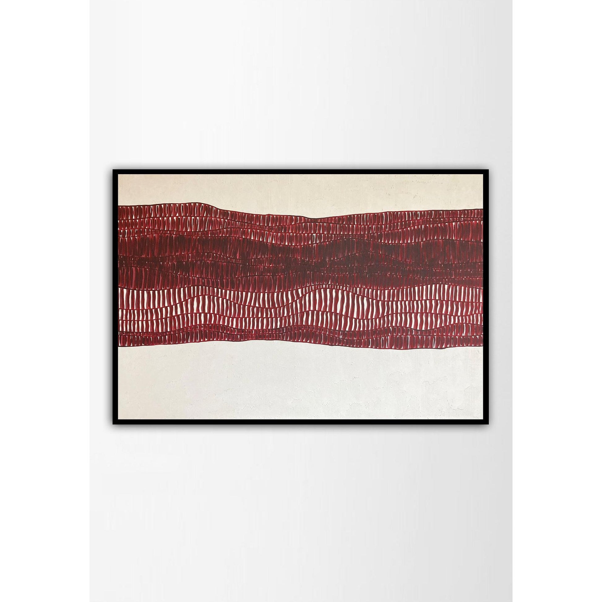 Red Textures Kanvas Üzeri Akrilik El Yapımı Resim