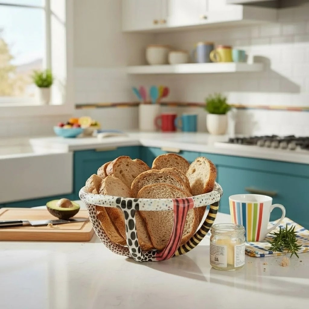 Renkli Seramik Sepet