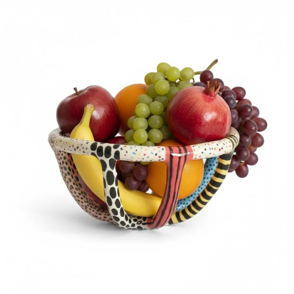 Renkli Seramik Sepet