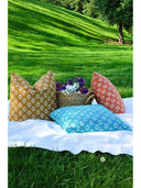 Riviera Picnic - Çiçek Desenli Çok Renkli Outdoor Kırlent Seti