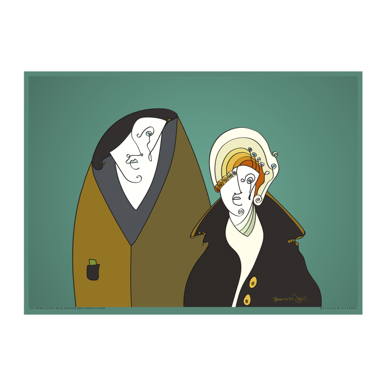 Roseten And Hamthe - Fine Art Baskı