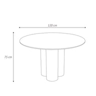 Round Masa-Yemek Masası-Clarte-Krem-NowShopFun