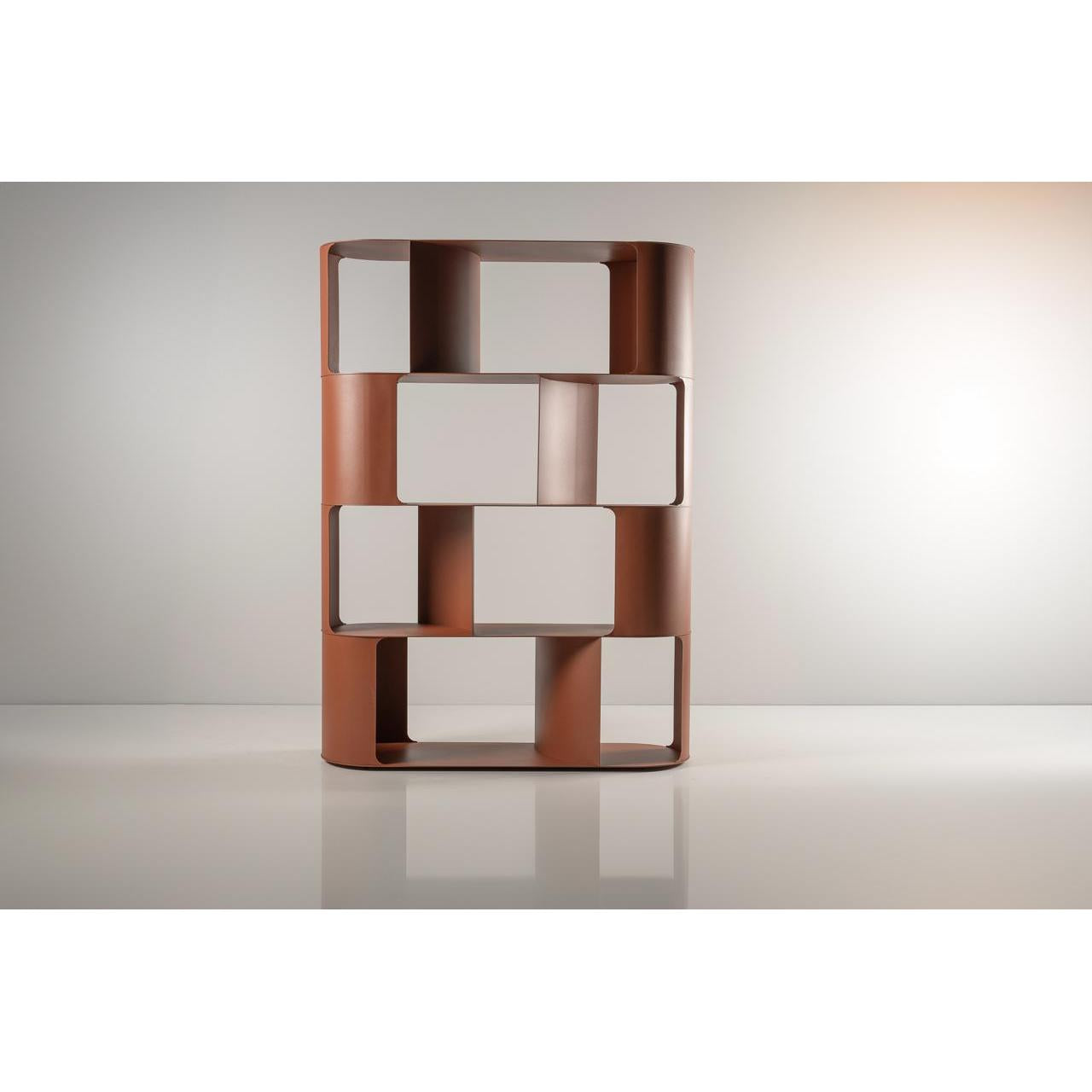 Round Raf Heykelsi Modern Metal Kitaplık