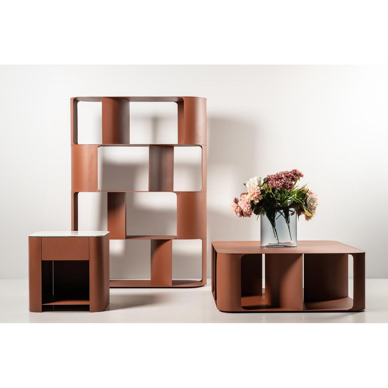 Round Raf Heykelsi Modern Metal Kitaplık