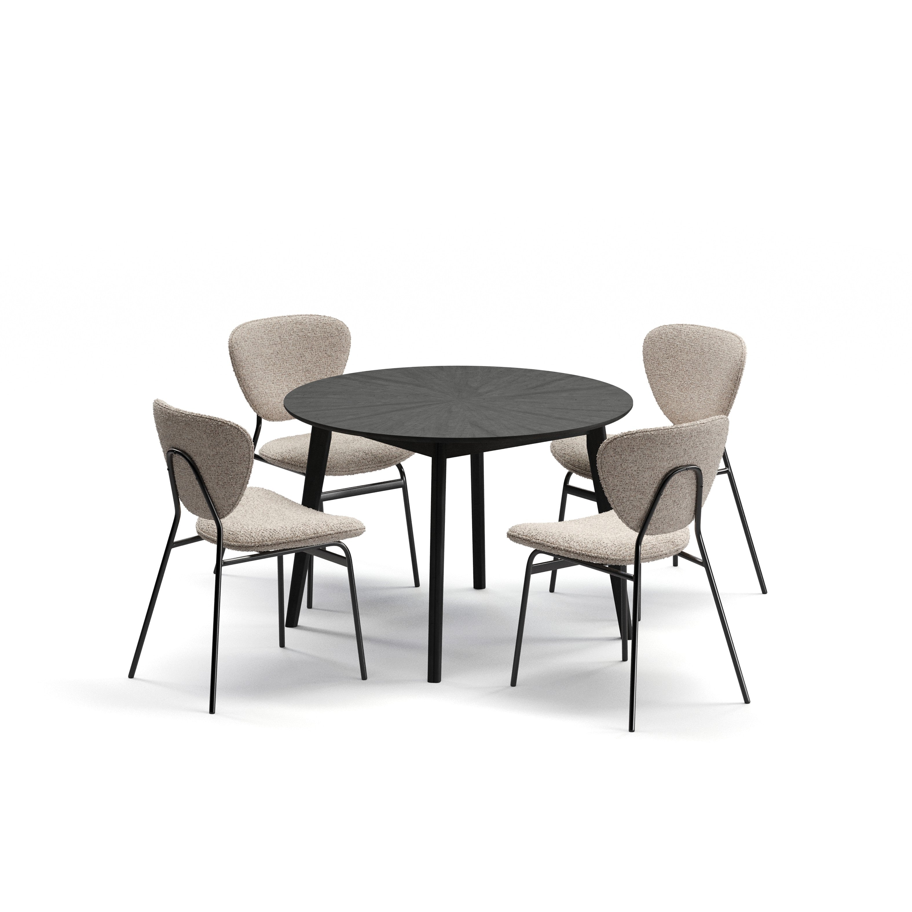 Rove Siyah Yemek Masası 110 Cm