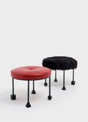 Ruby Stool Deri Puf