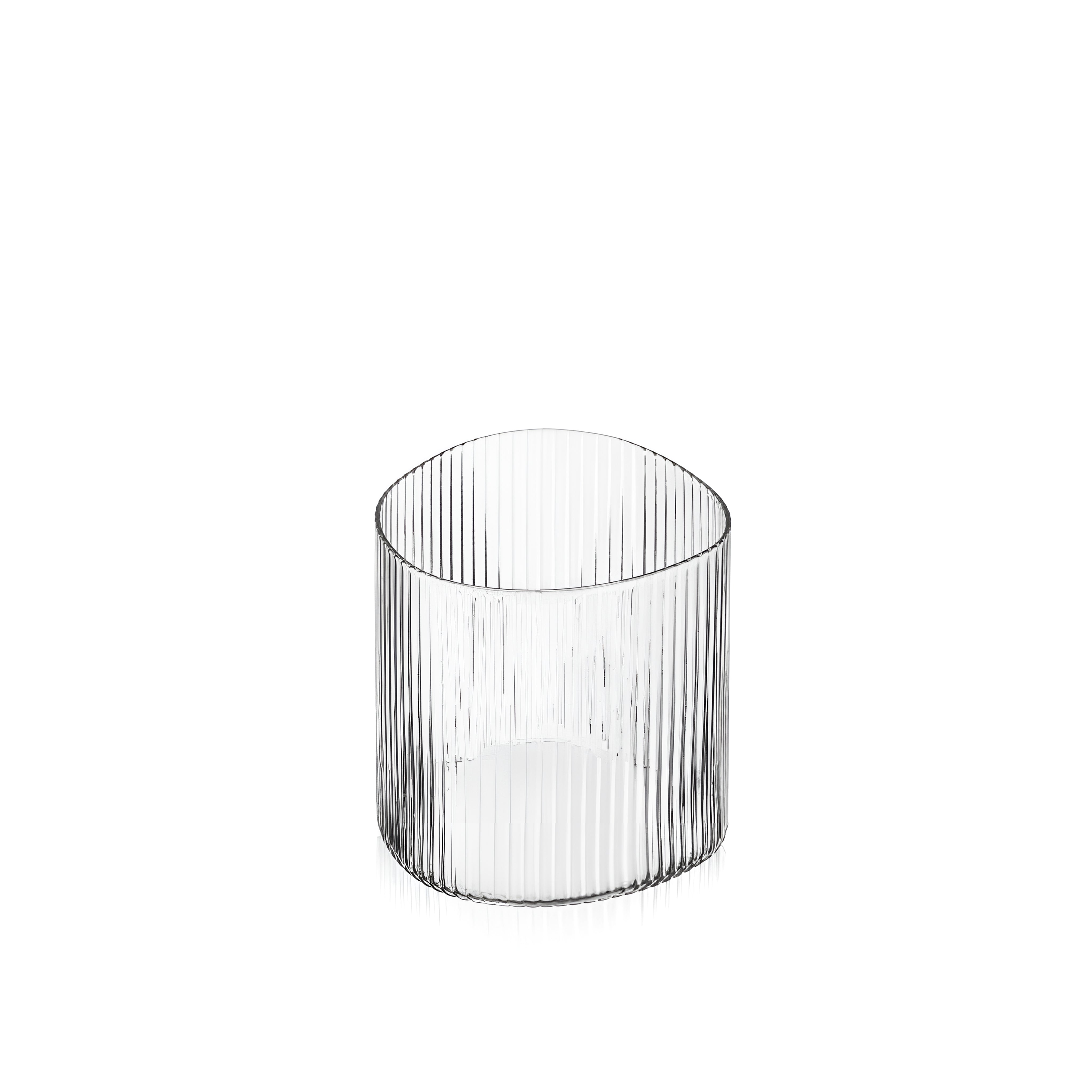 4'Lü Dikey Desenli Cam Bardak