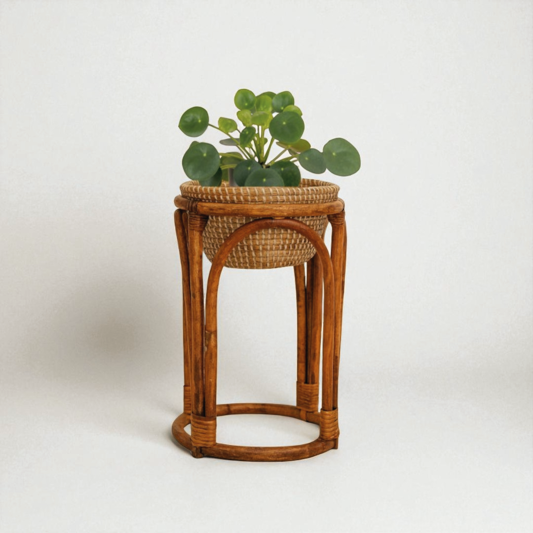 Sable Altı Yuvarlak Rattan Saksılık