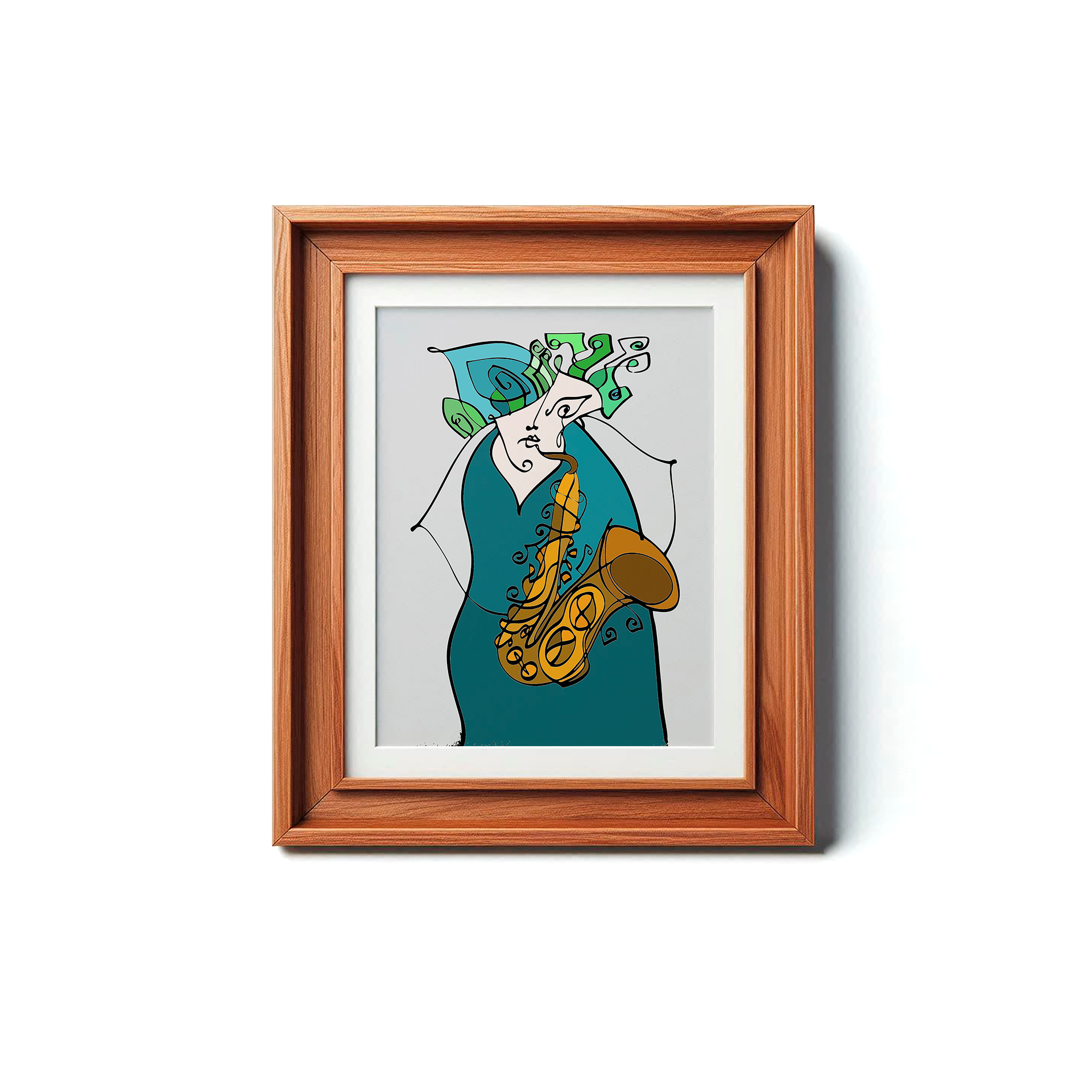 Saksafon - Fine Art Baskı