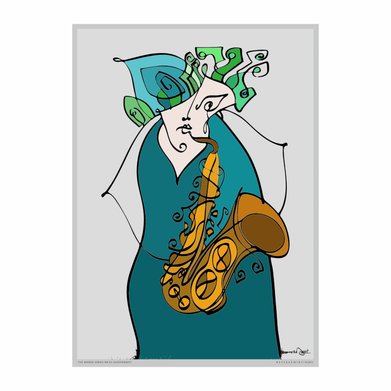 Saksafon - Fine Art Baskı