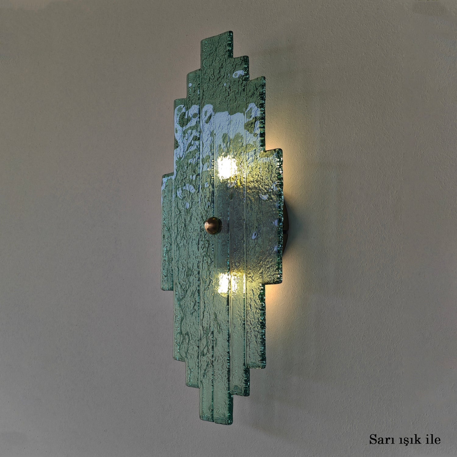 San Marco 2 - El Yapımı Cam Aplik Yeşil