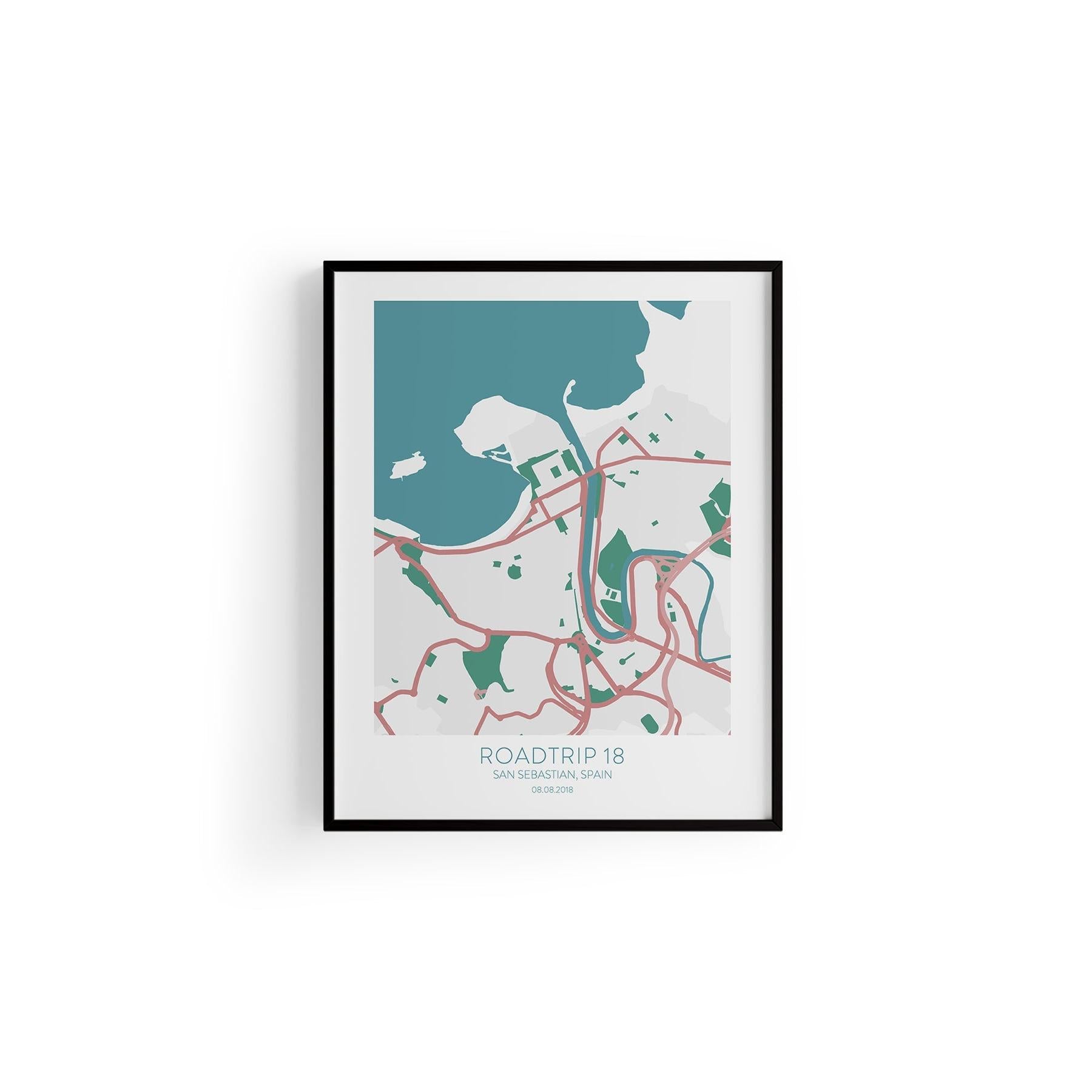 San Sebastian Şehir Haritası Poster