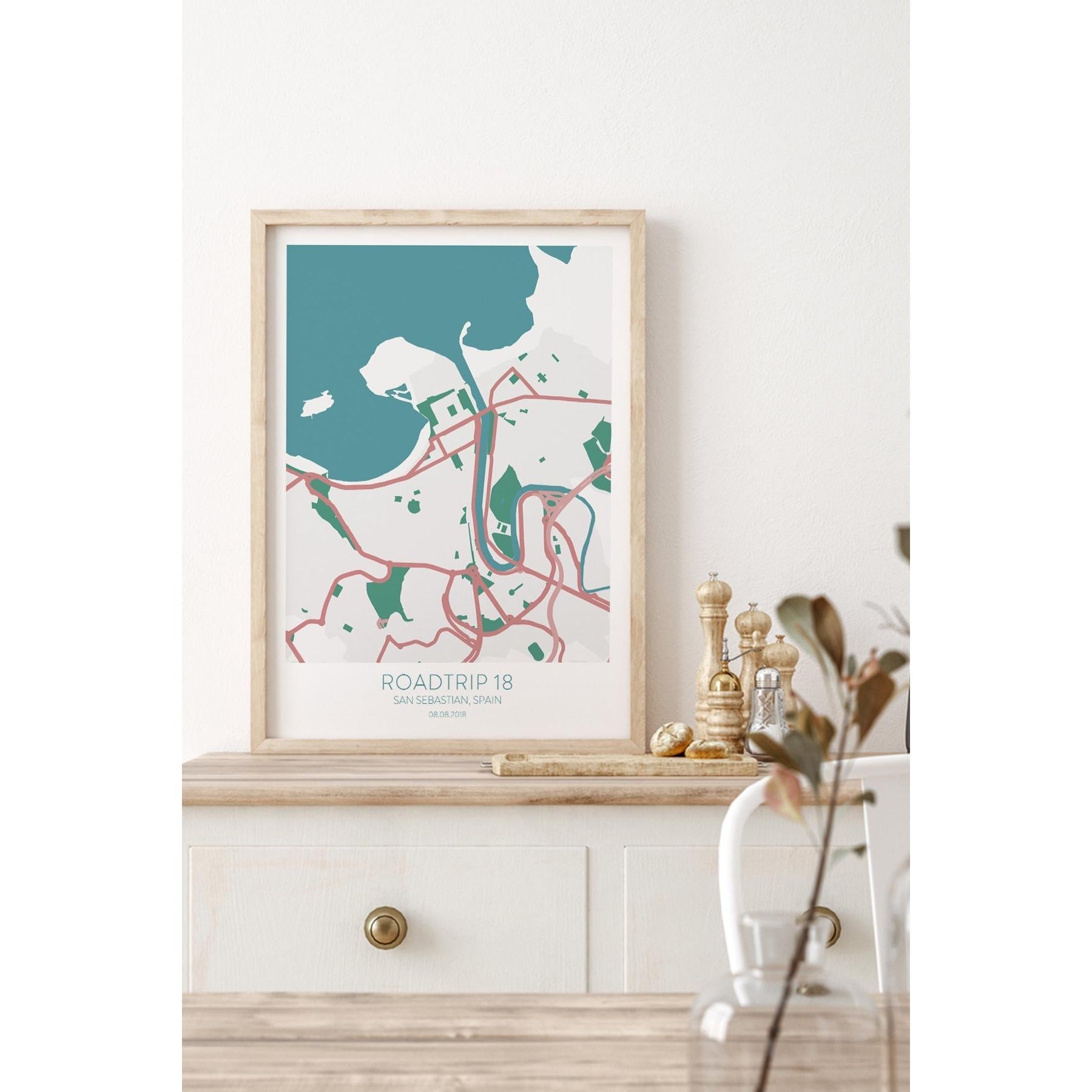 San Sebastian Şehir Haritası Poster