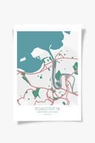 San Sebastian Şehir Haritası Poster-Poster-ODA.products-30x40-Çerçevesiz-NowShopFun