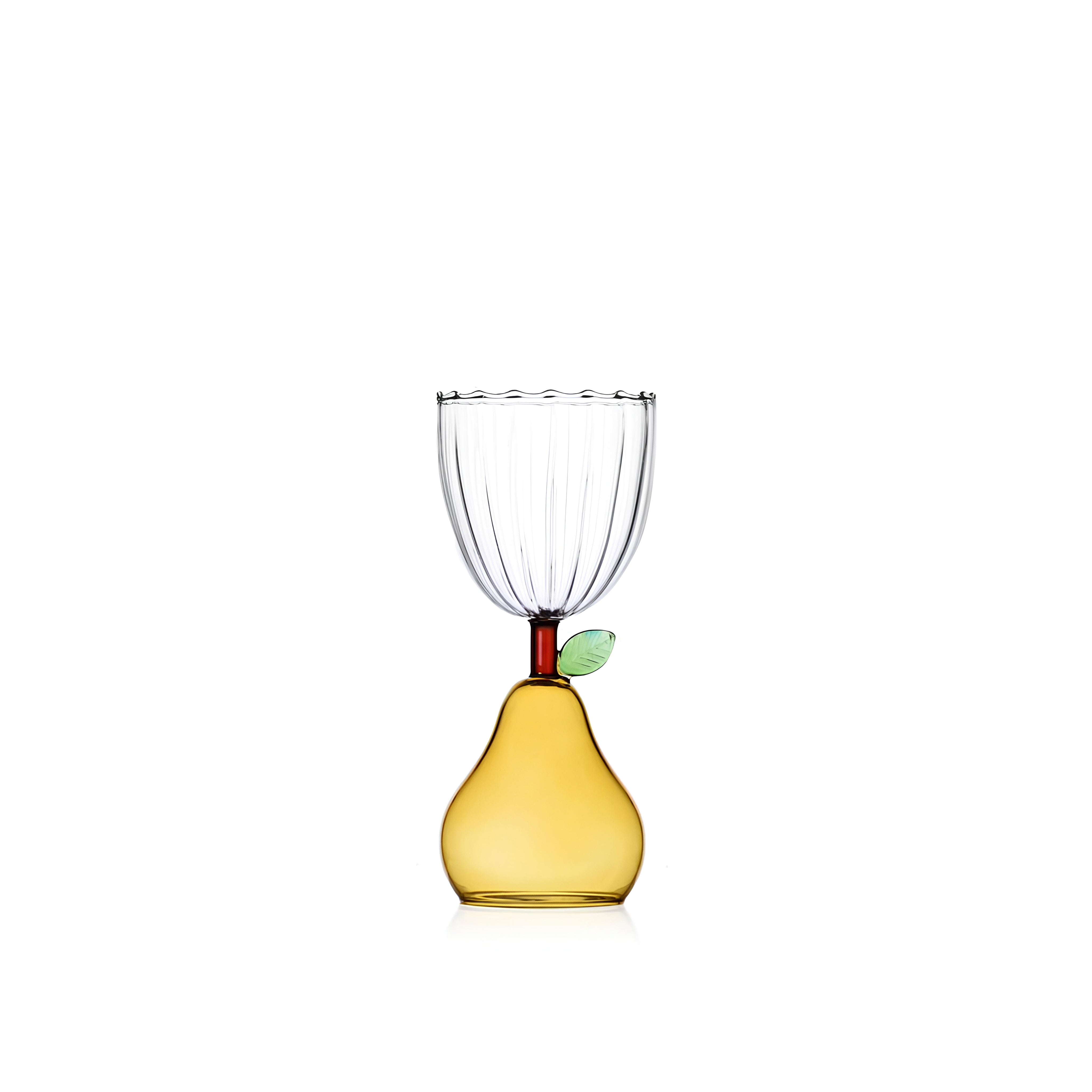 Sarı Armut Tabanlı Cam Bardak