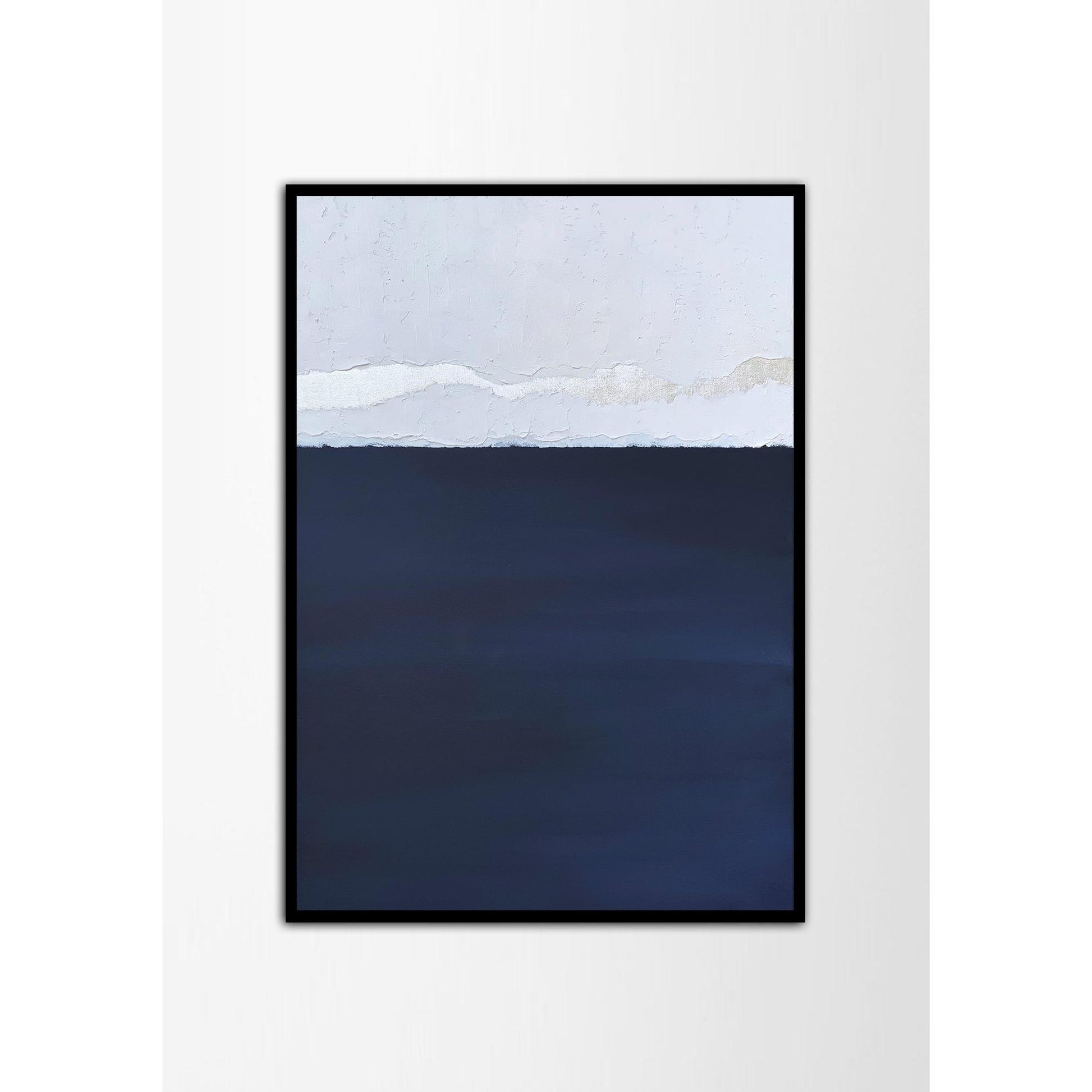 Satin Blue Kanvas Üzeri Akrilik El Yapımı Tablo