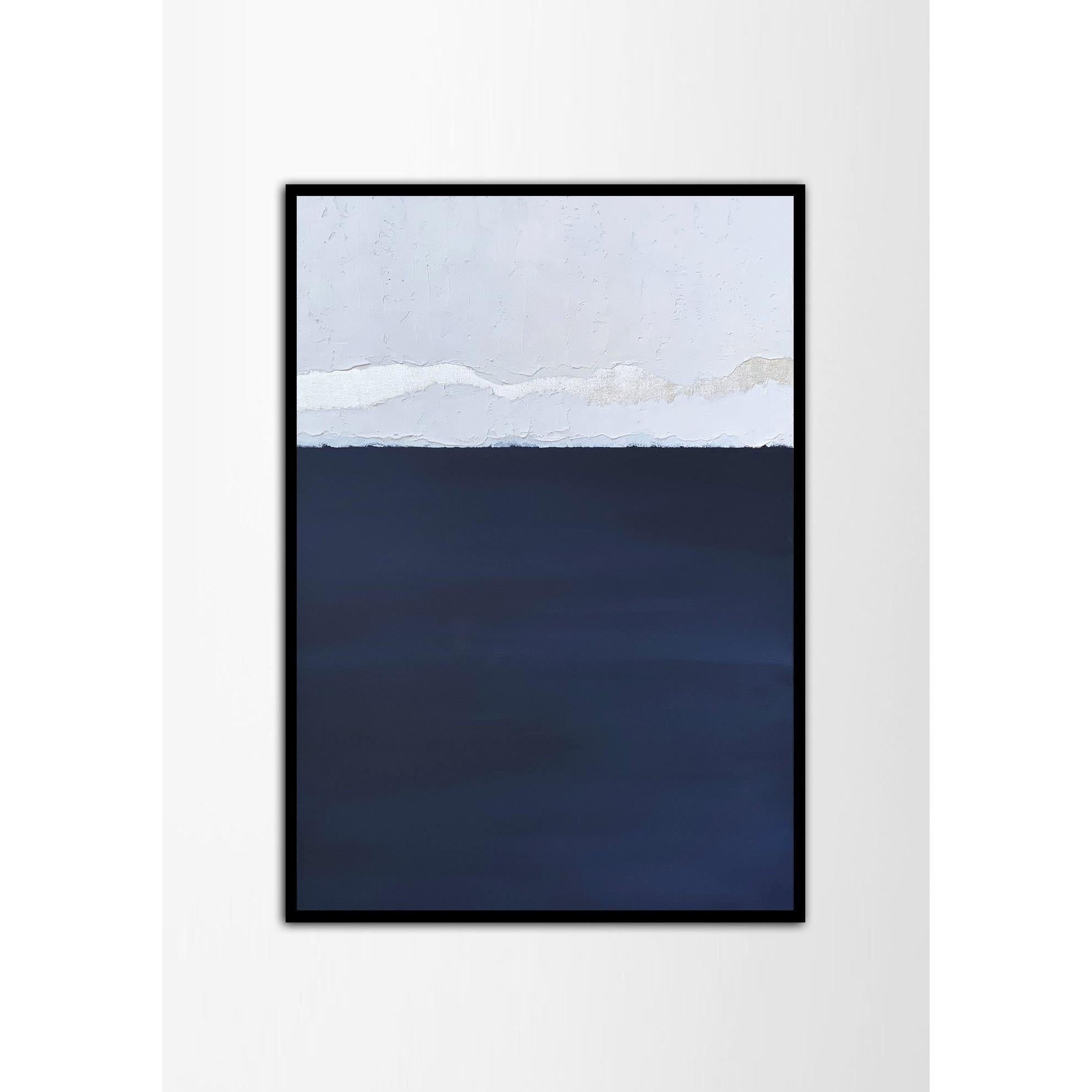 Satin Blue Kanvas Üzeri Akrilik El Yapımı Tablo