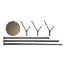 Saye Modern Siyah Krom Metal Portmanto Ayaklı Askılık