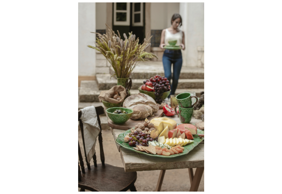 Woods Yeşil Seramik Servis Kasesi